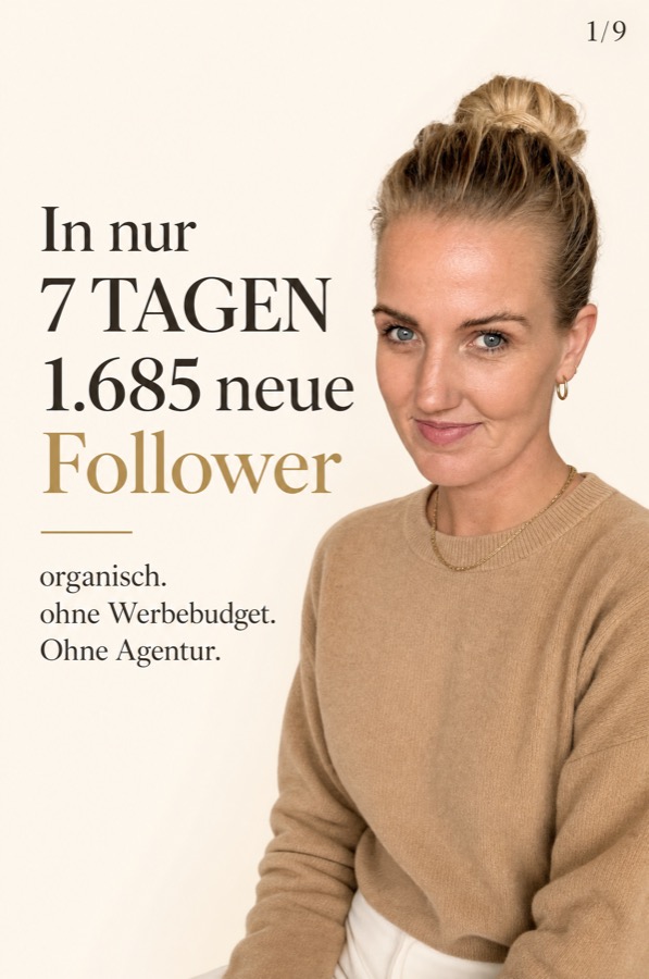 Instagram Insights: 3 Mio. Aufrufe, +1.685 Follower in 7 Tagen